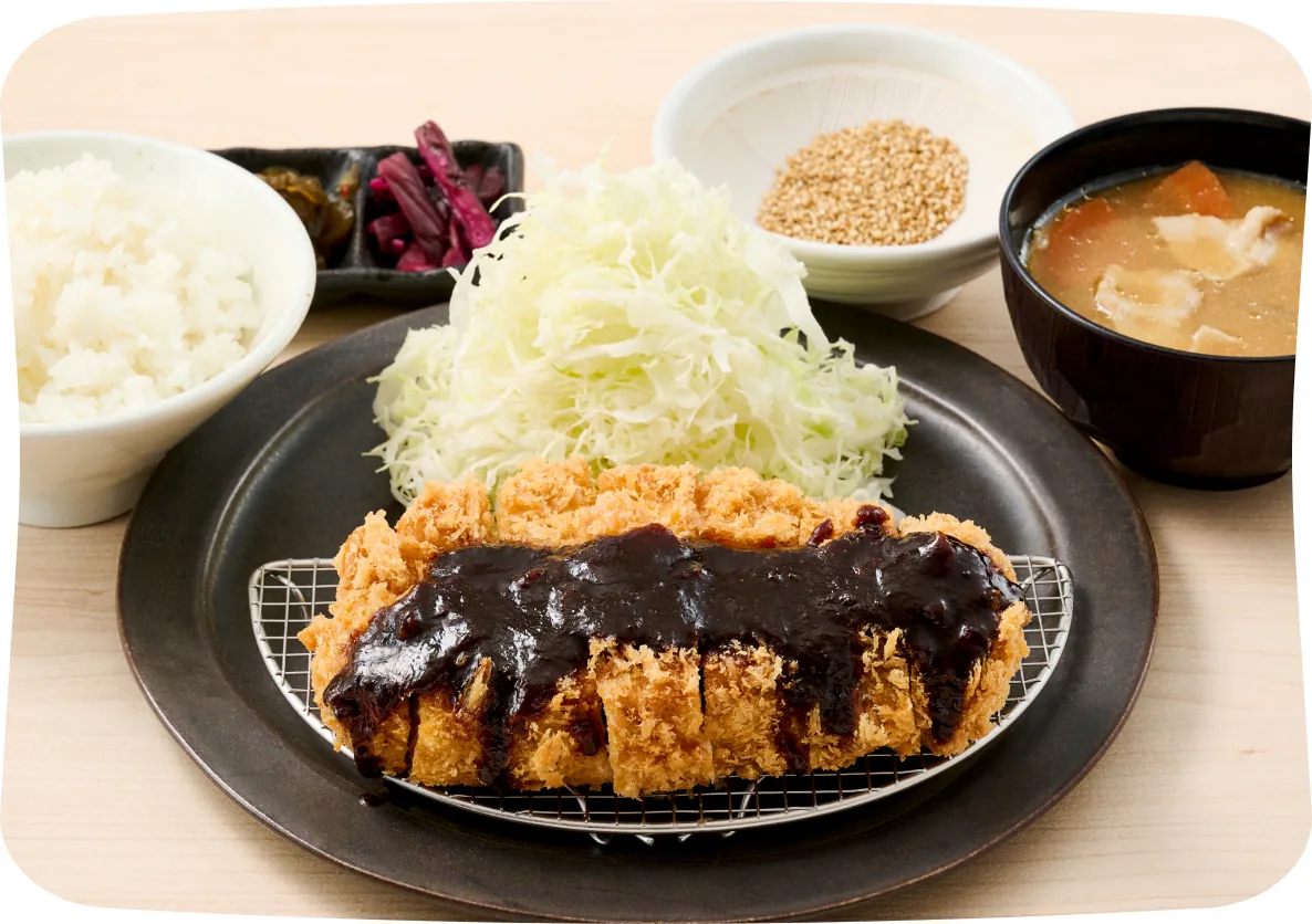Pork Cutlet with Miso-based Demi-glace