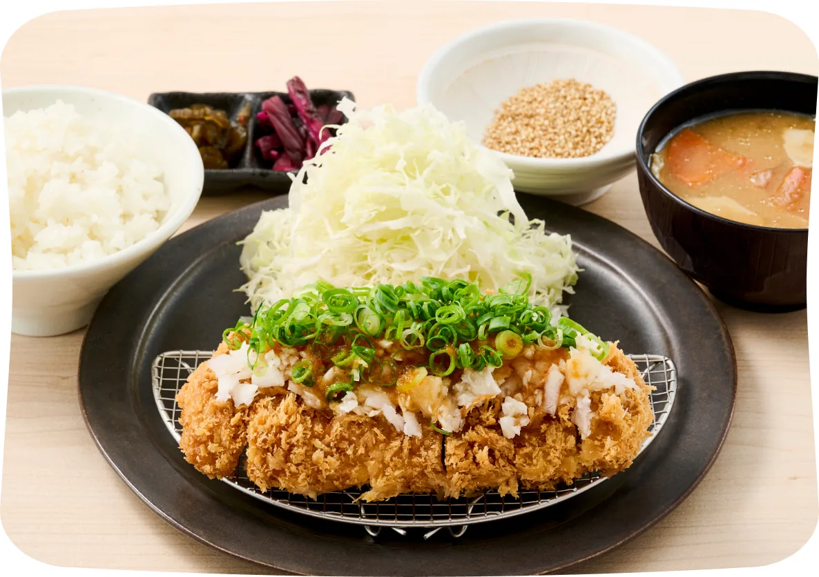 Pork Cutlet with Chunky Grated Radish and Citrus Soy Sauce